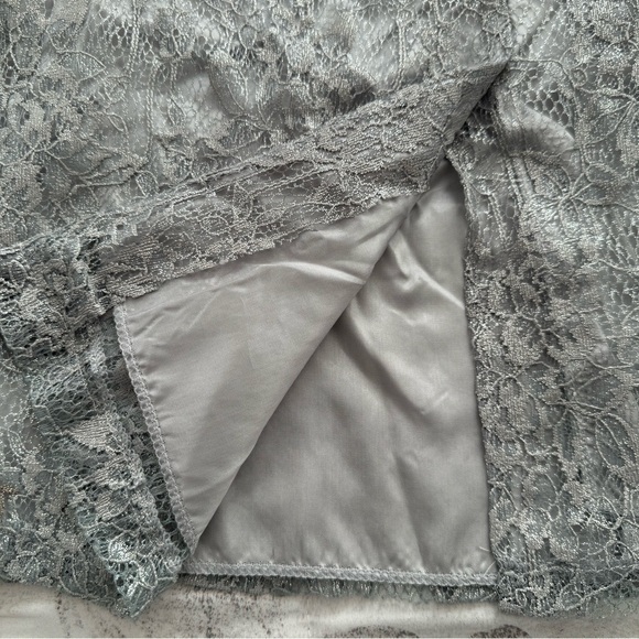 La Petite Francaise Jupe Lori light grey lace lined skirt size 42 Made in France - Picture 10 of 14